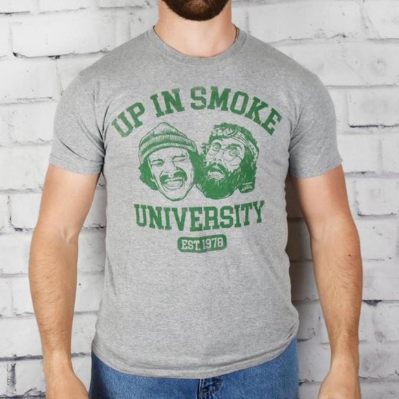 Licensed Cheech & Chong’s Up in Smoke University Graphic Tee - Picture 4 of 4